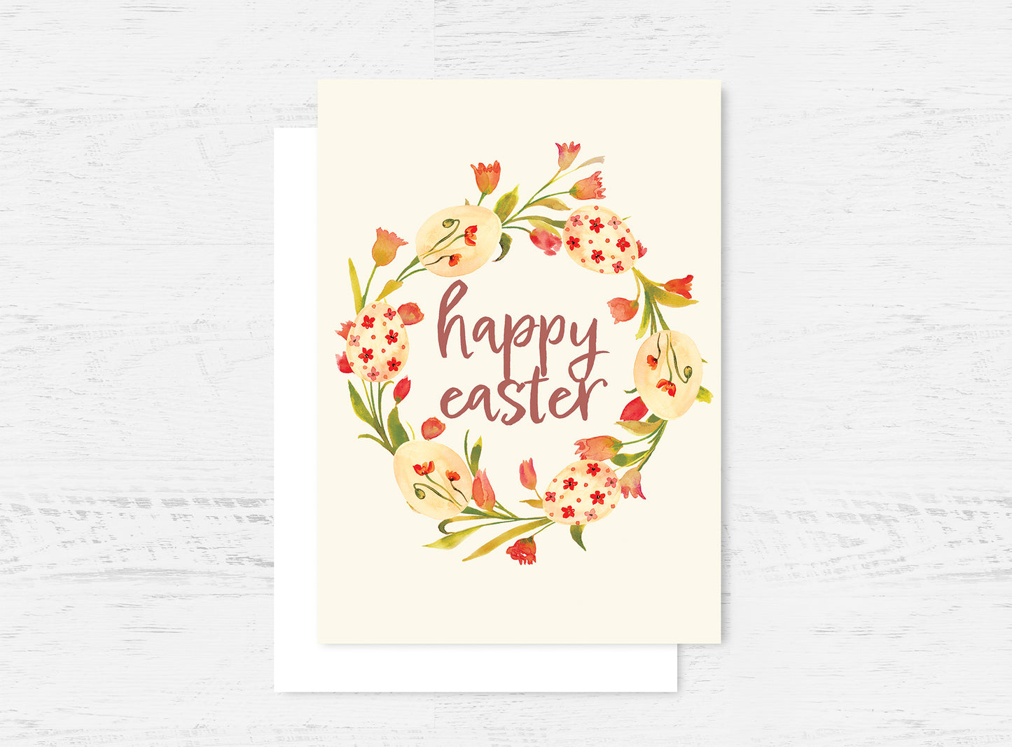 Easter Eggs Wreath Card Wholesale (GC-EEW)