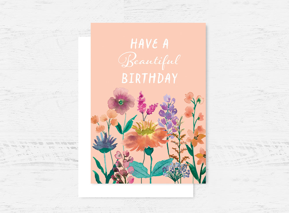 Happy Birthday Floral Card Wholesale (GC-FB)