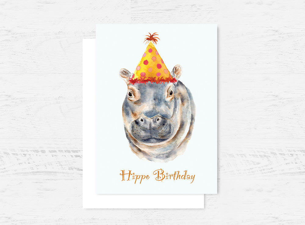 Hippo Birthday Funny Card