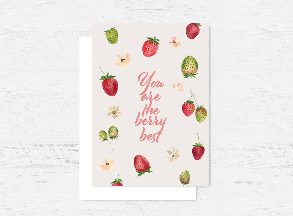 "You are the berry best" Strawberry Card (GC-SBF)