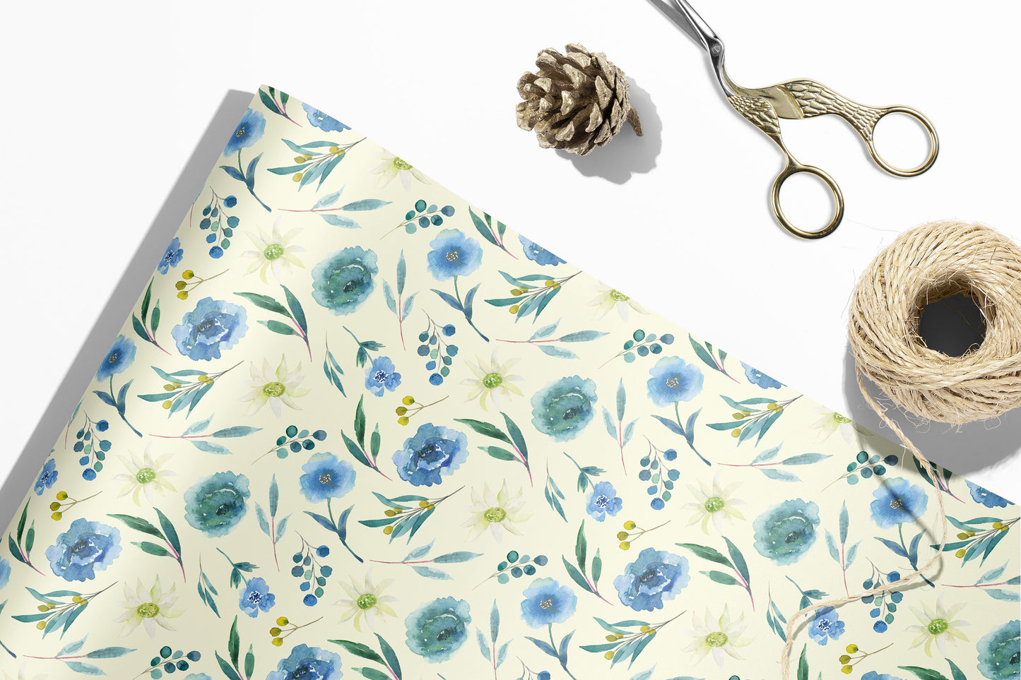 Shades of Blue Wrapping Paper Set of 3