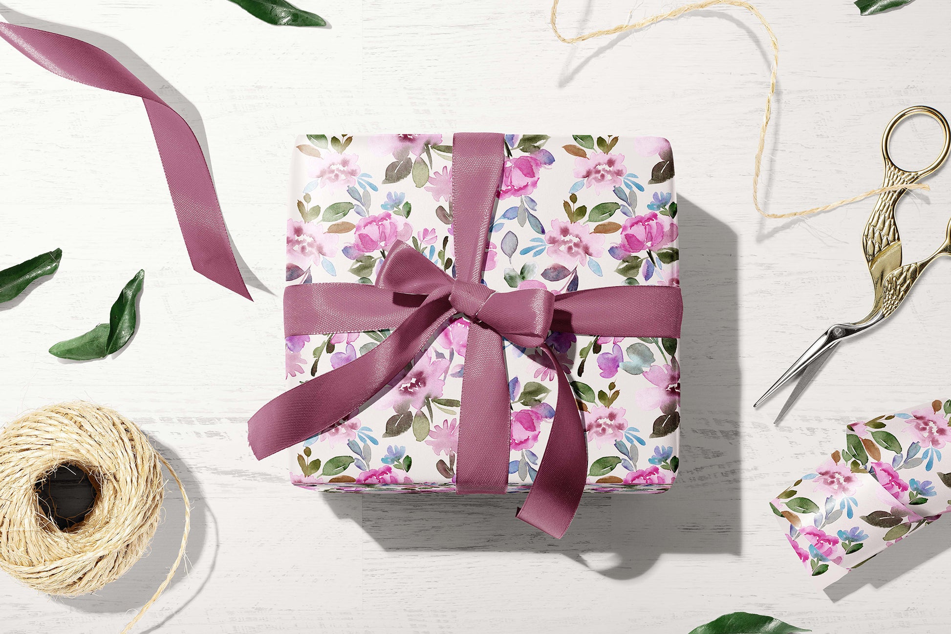 Adele Floral Wrapping Paper Set of 3 – Breezy Bird Studio