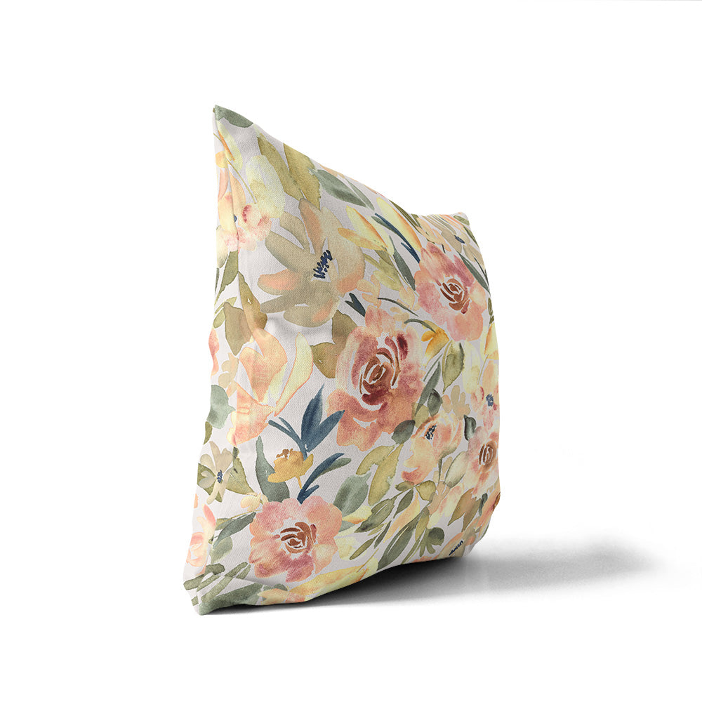 Autumn Bouquet 50cm Square Cushion - Cotton Drill Deluxe