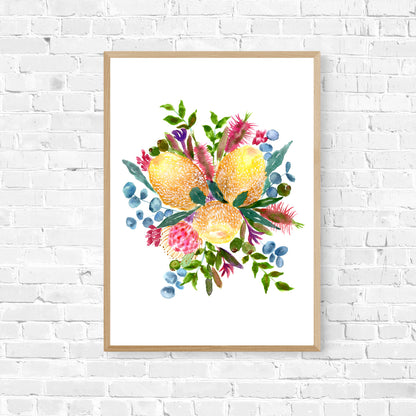 Banksia Bouquet - Limited Edition Archival Print Wholesale (APLE-BB)