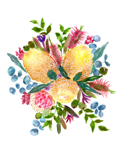 Banksia Bouquet - Limited Edition Archival Print Wholesale (APLE-BB)