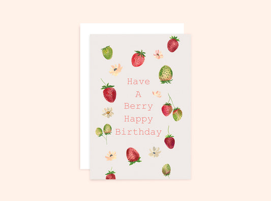 Happy Birthday Strawberry Card