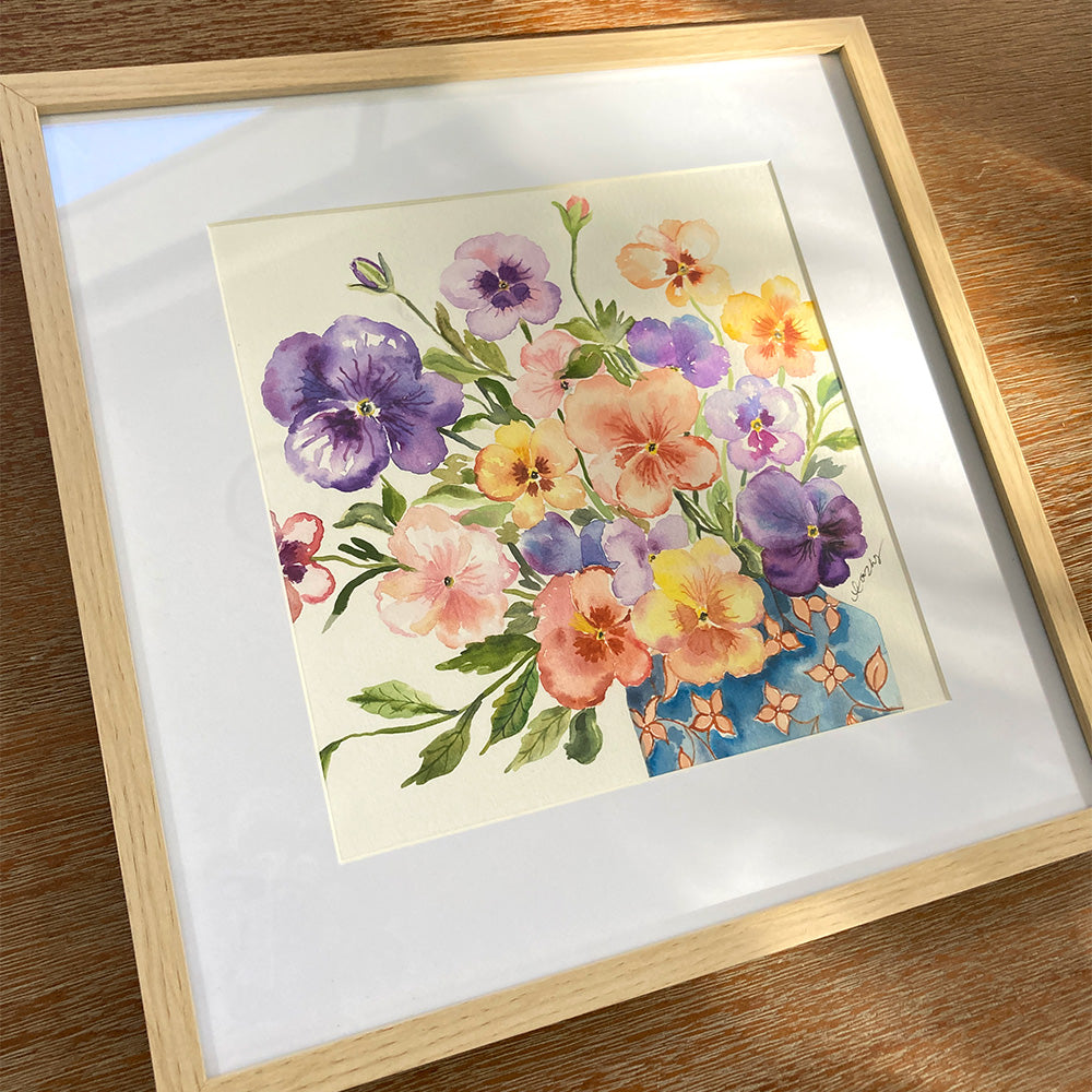 'Blooming Petals' Original Framed Painting