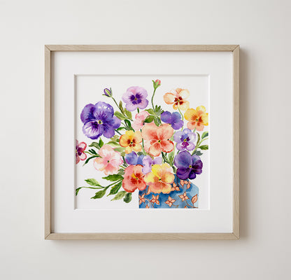 'Blooming Petals' Original Framed Painting