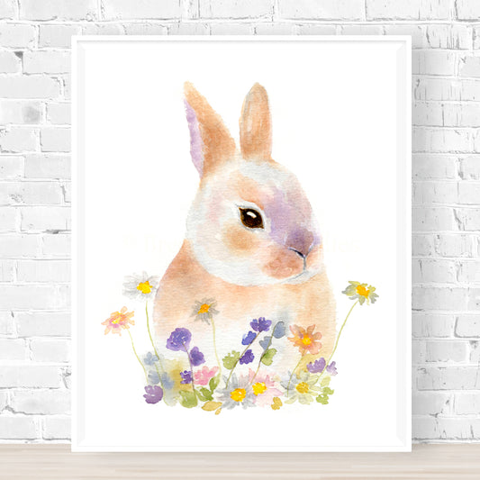 Bunny in Blooms - Archival Print Wholesale