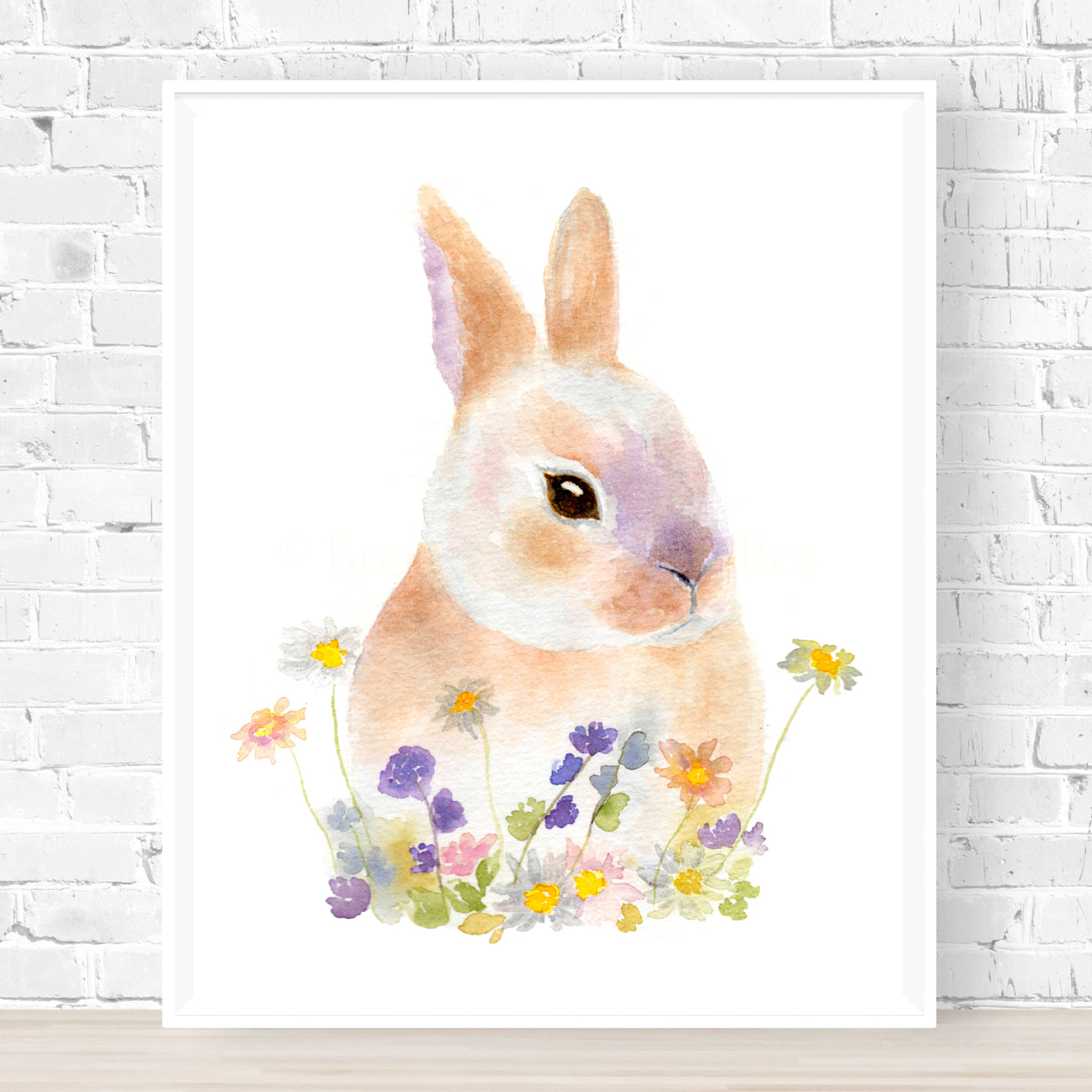 Bunny in Blooms - Archival Print Wholesale (APOE-BIB)