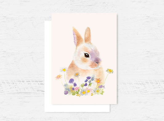 Bunny in Blooms Greeting Card Wholesale (GC-BIB)