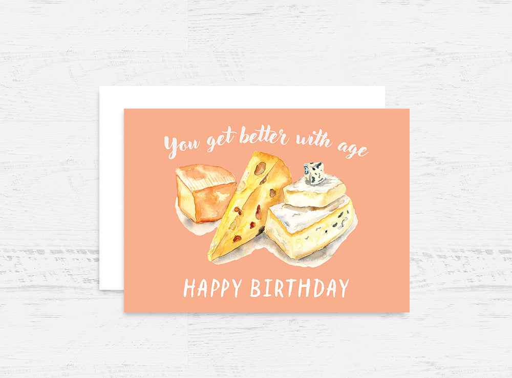 "You get better with age" Cheese Card Wholesale (GC-CSB)