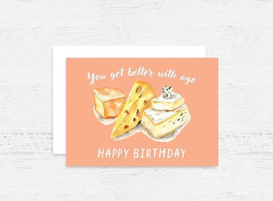 "You get better with age" Cheese Card Wholesale