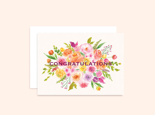 Congratulations Floral Card Wholesale