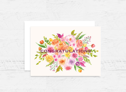 Congratulations Floral Card Wholesale (GC-FBC)