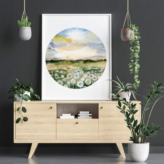 Rolling Dandelions Archival Print Wholesale