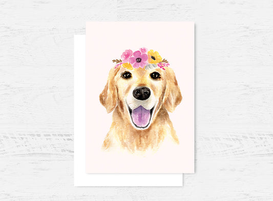 Golden Retriever Dog Birthday Card