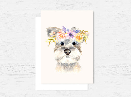 Schnauzer Dog Birthday Card