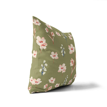 Field Flowers 45cm Square Cushion - Cotton Drill Deluxe