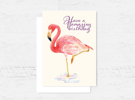 Flamingo Birthday Card Wholesale (GC-FMG)