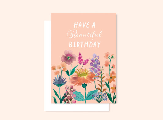 Happy Birthday Floral Card Wholesale