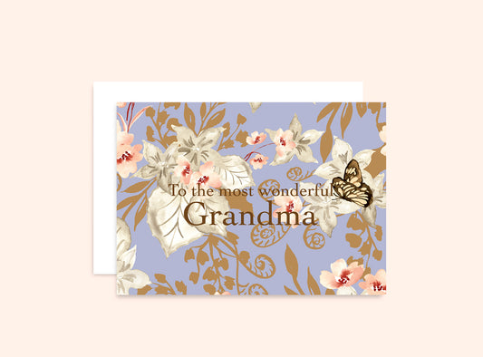 "To the Most Wonderful Grandma" Card