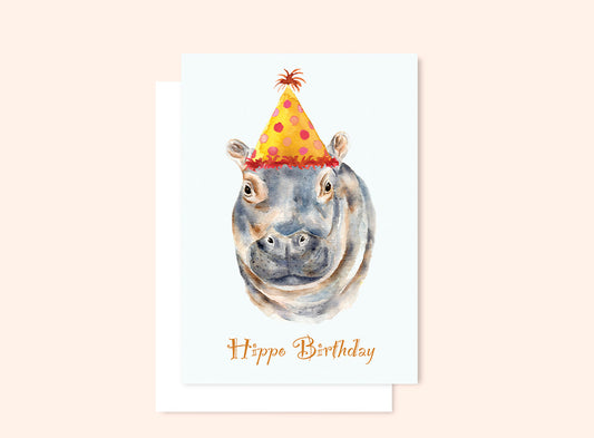 Hippo Birthday Funny Card