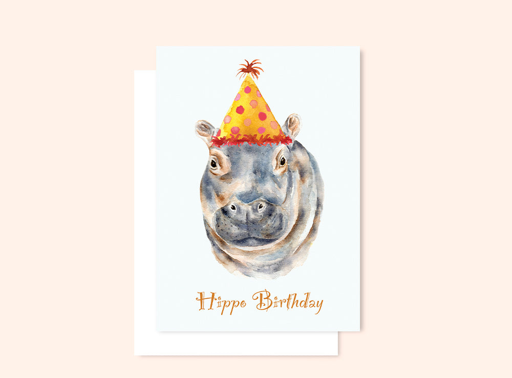 Hippo Birthday Card Wholesale