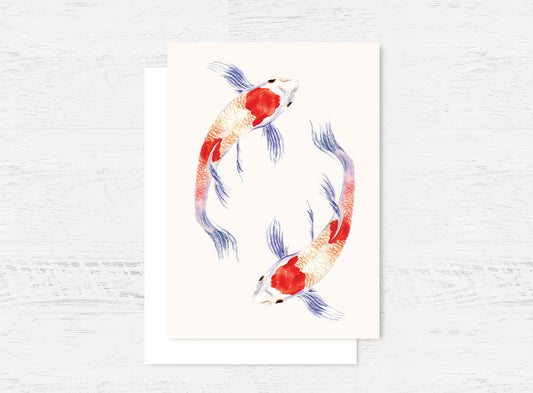 Circling Koi Fish Greeting Card Wholesale (GC-CKF)