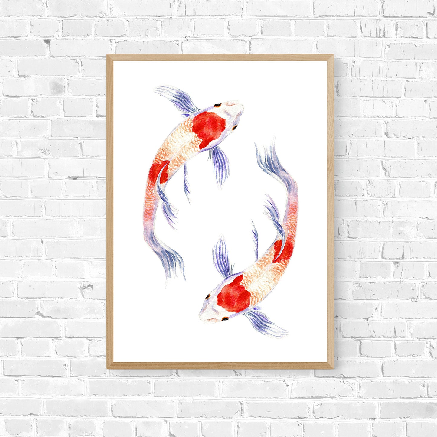 Circling Koi Fish Art Print