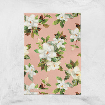 Magnificent Magnolia Tea Towel - Linen Cotton Blend