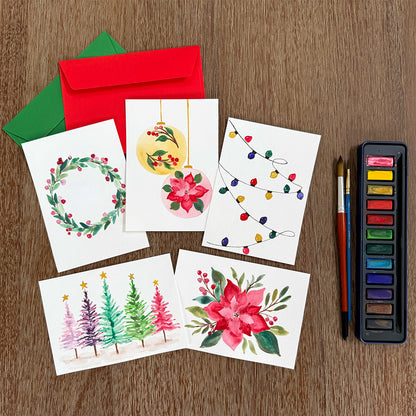 Paint Your Own Watercolour Christmas Cards