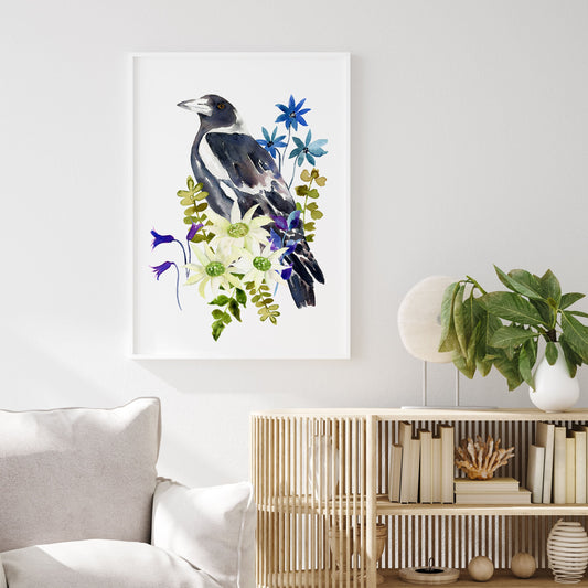 Merry Magpie - Limited Edition Archival Print Wholesale (APLE-MM)