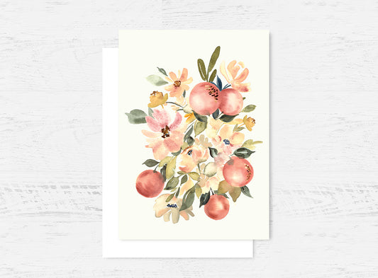 Orange Bouquet Card