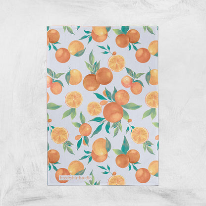 Orange Harvest Tea Towel - Linen Cotton Blend