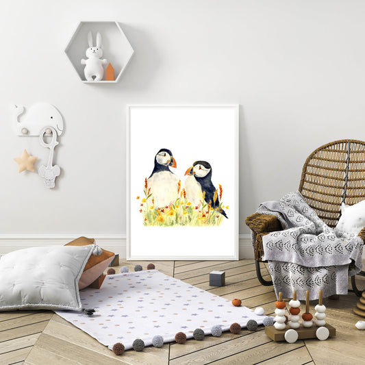 Puffin Pair Archival Print Wholesale (APOE-PP)