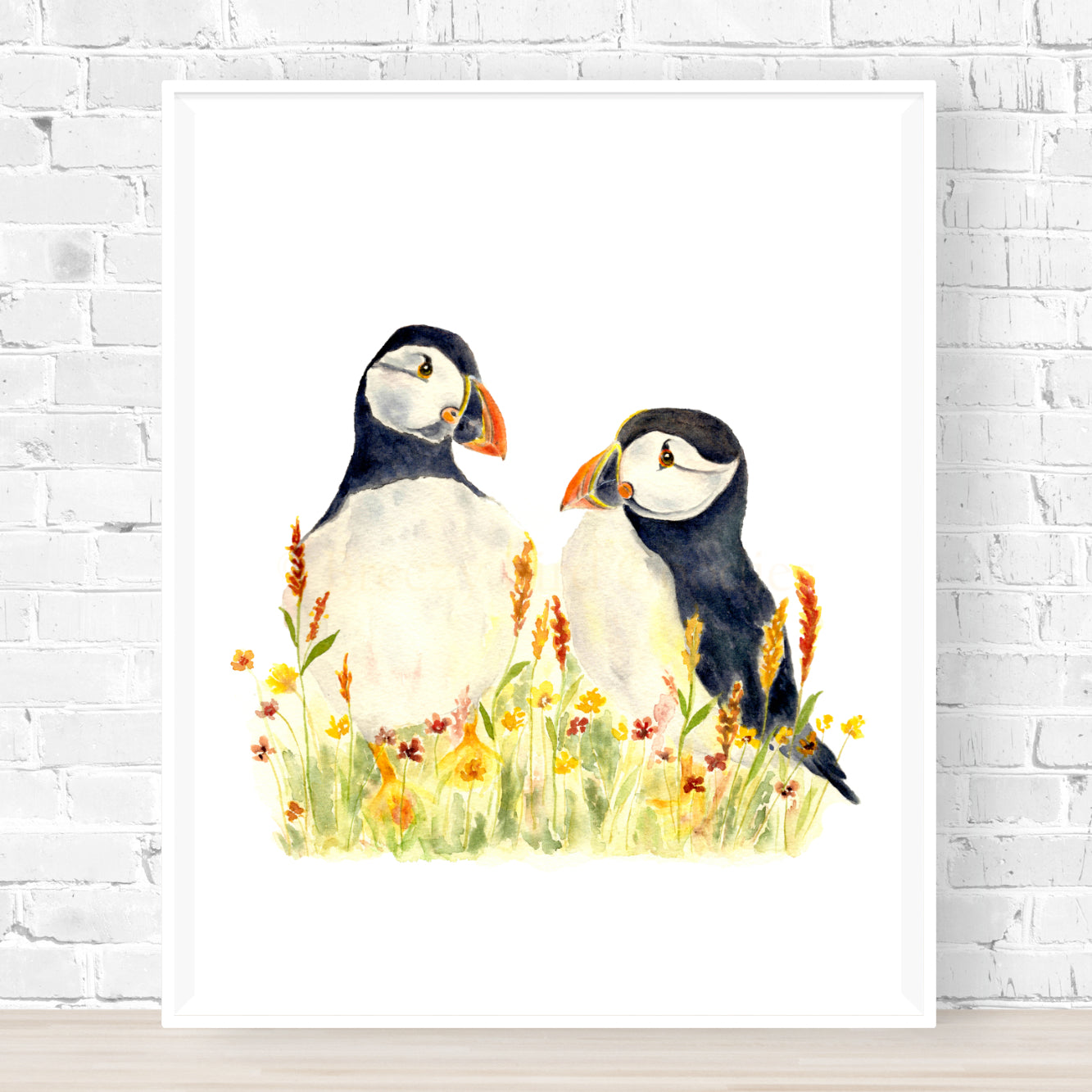 Puffin Pair Archival Print Wholesale