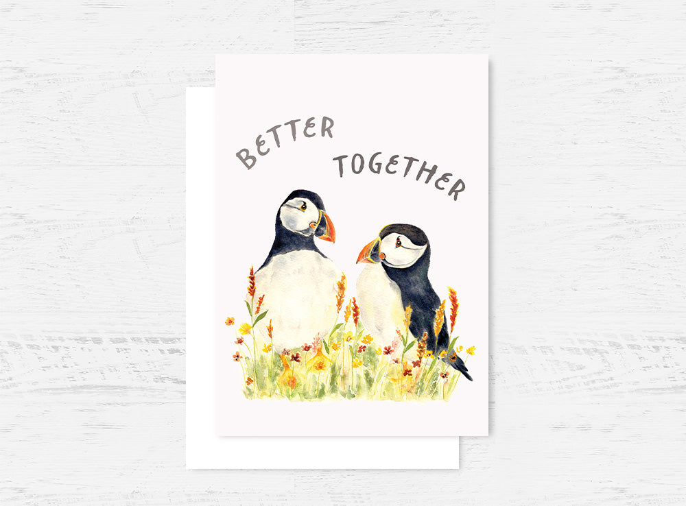 Puffins Anniversary Card Wholesale (GC-PPAV)