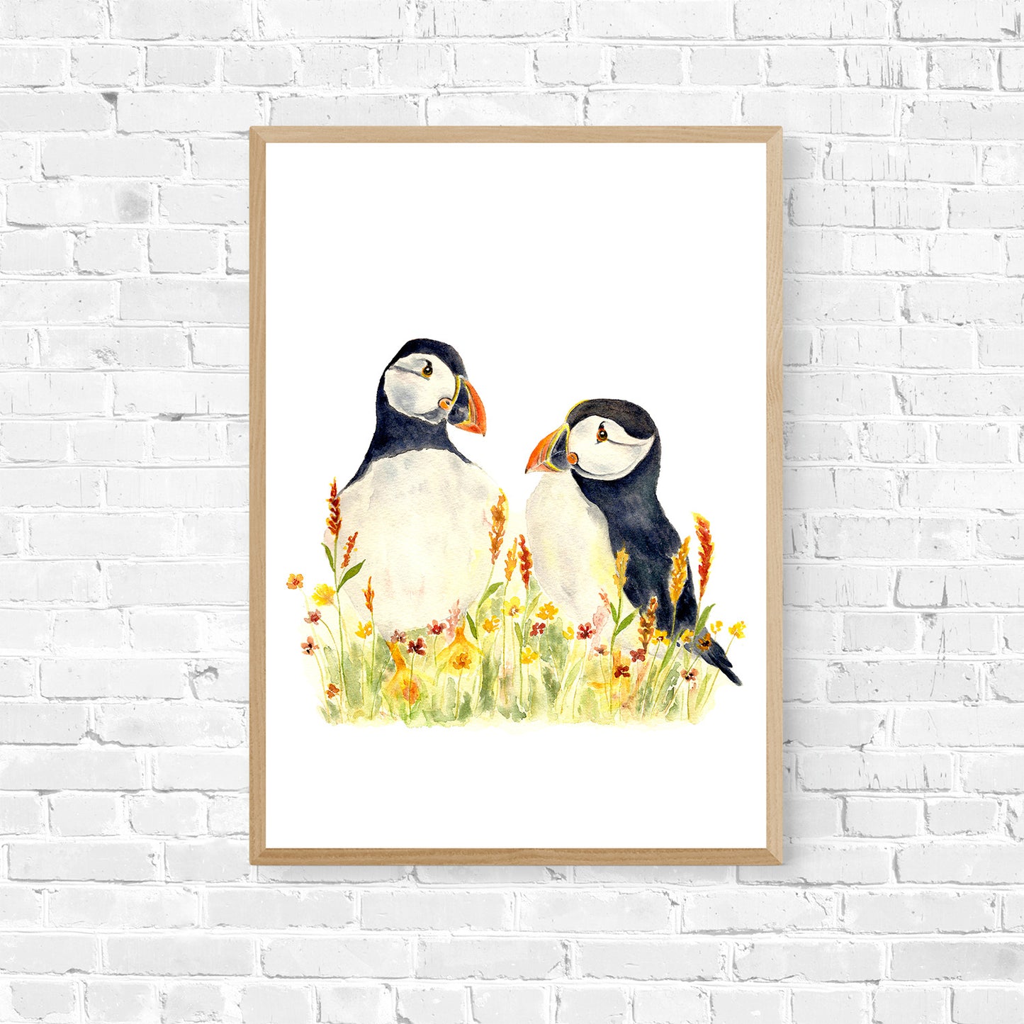 Puffin Pair Art Print