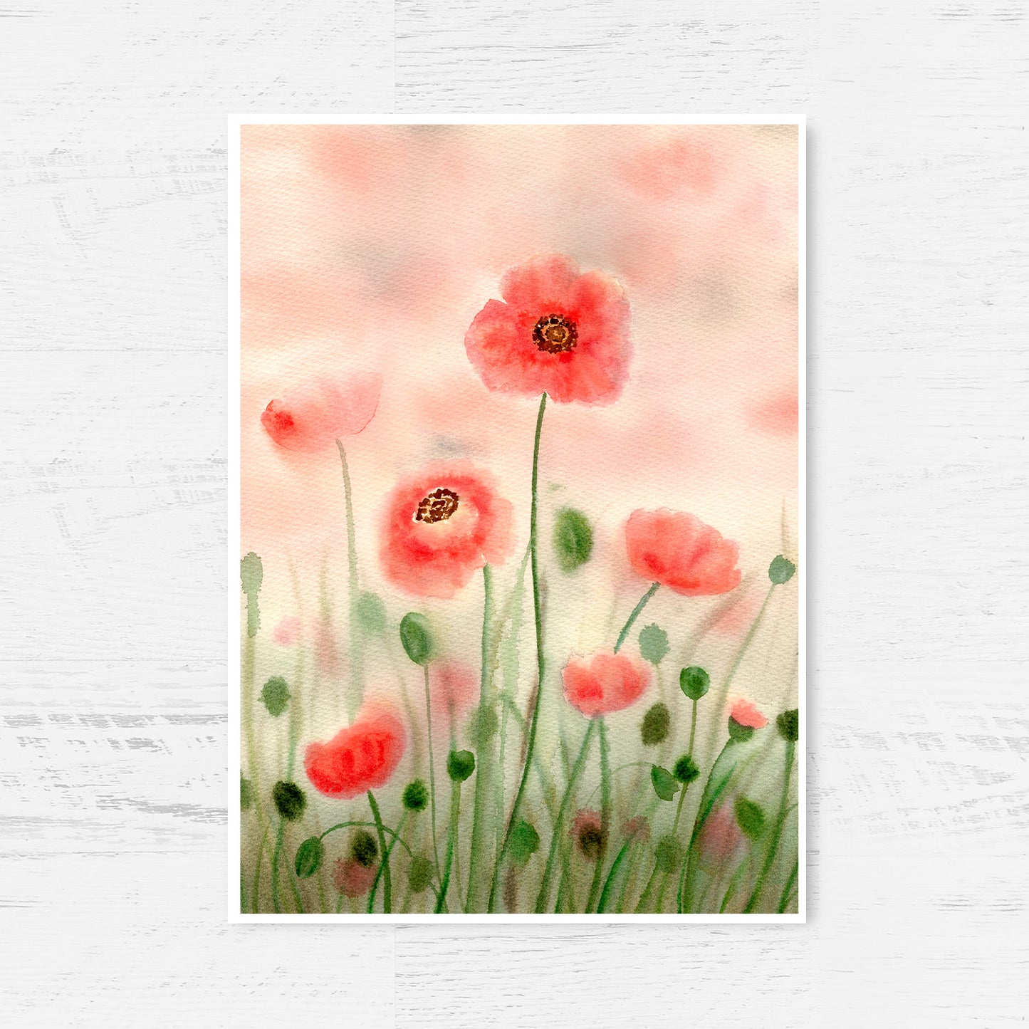 Dreamy Poppy Fields - Limited Edition Art Print