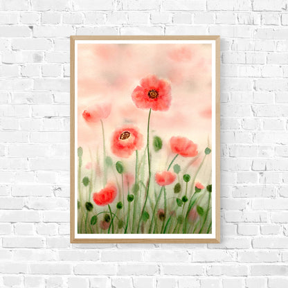 Dreamy Poppy Fields - Limited Edition Archival Print Wholesale (APLE-DPF)