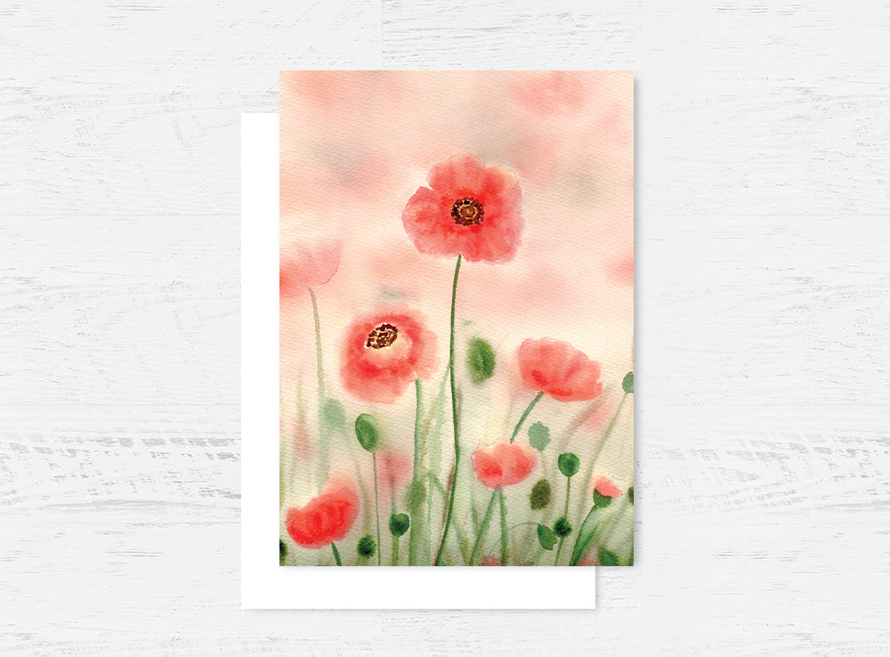 Red Poppies Card