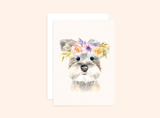 Schnauzer Dog Greeting Card