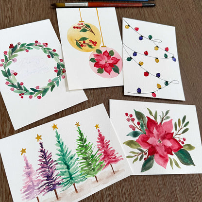 Paint Your Own Watercolour Christmas Cards