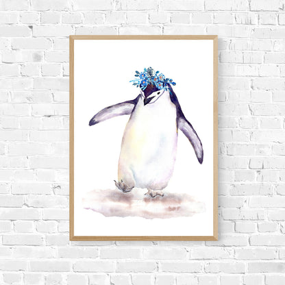 Skating with Flippers Art Print