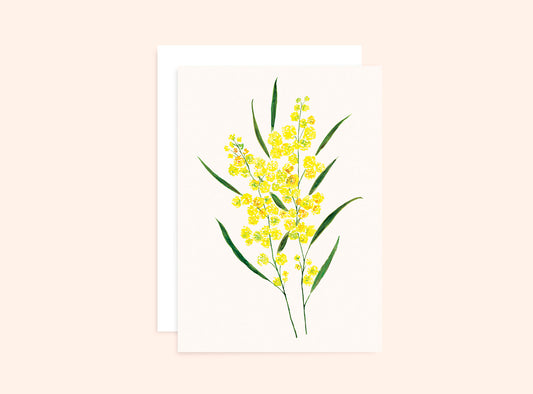Golden Wattle Greeting Card