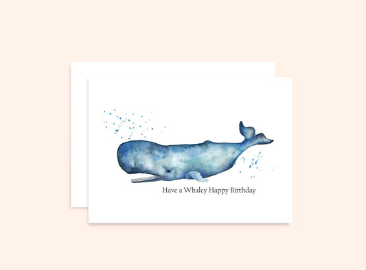 Whale Birthday Card "Have a Whaley Happy Birthday"