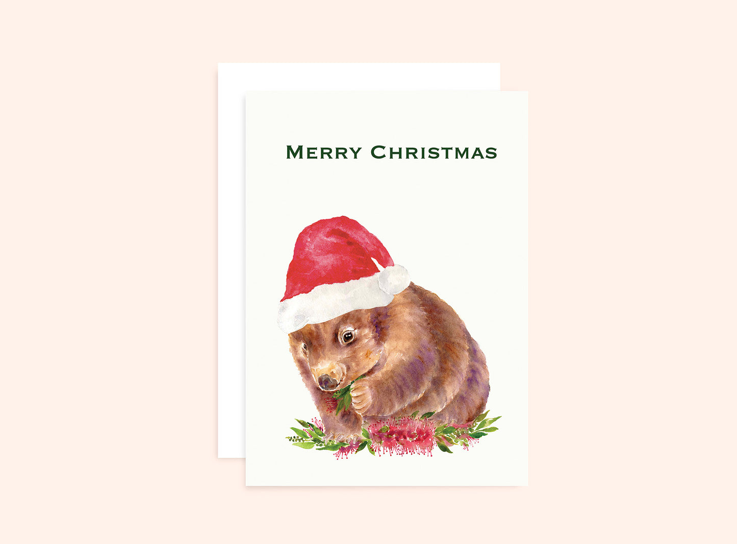 Christmas Wombat Card