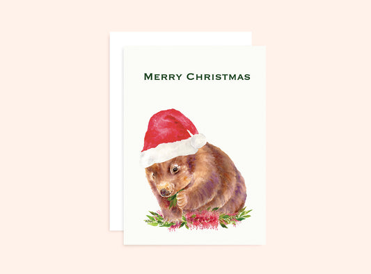 Christmas Wombat Card