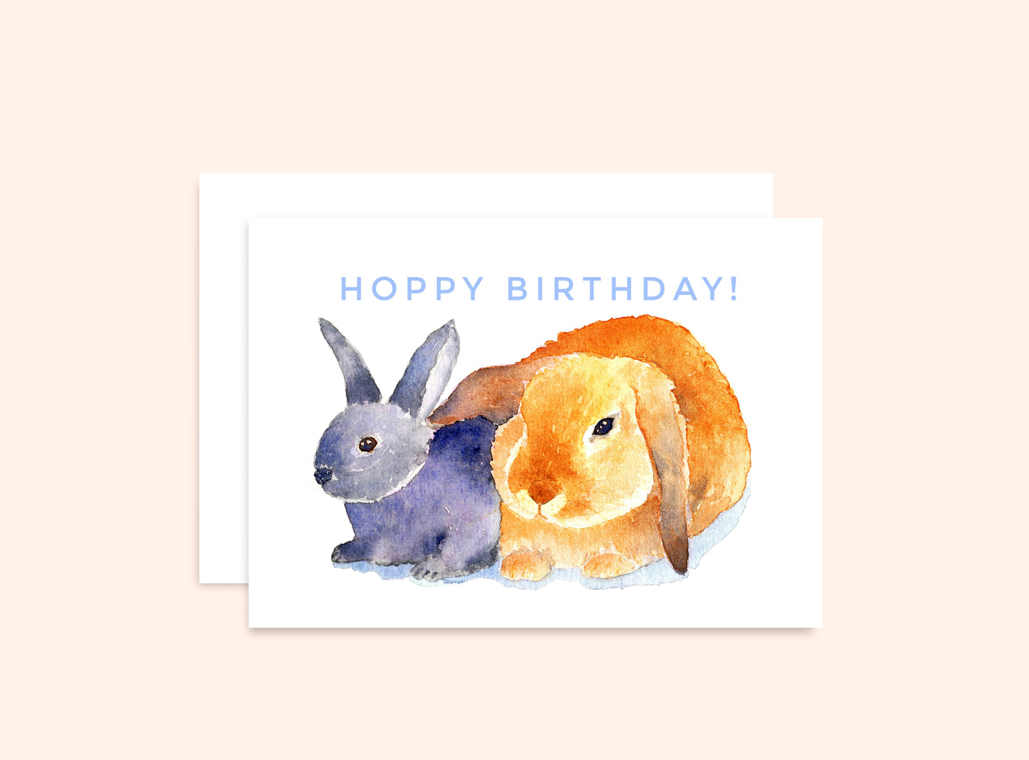 Bunny Birthday Card "Hoppy Birthday"